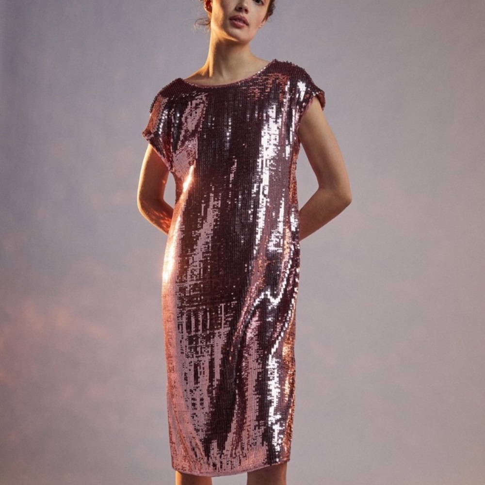 NWOT Anthropologie Maeve Kara Sequined Mini Dress